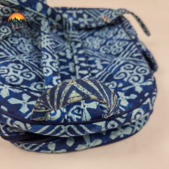 VERA BRADLEY Campus Tech Backpack College Work Purse CUBAN TILES Blue main image 9